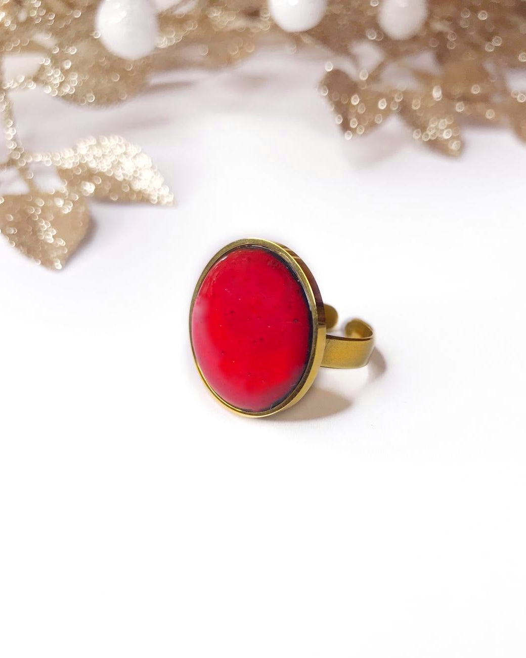 Bague ronde “Rouge Passion”