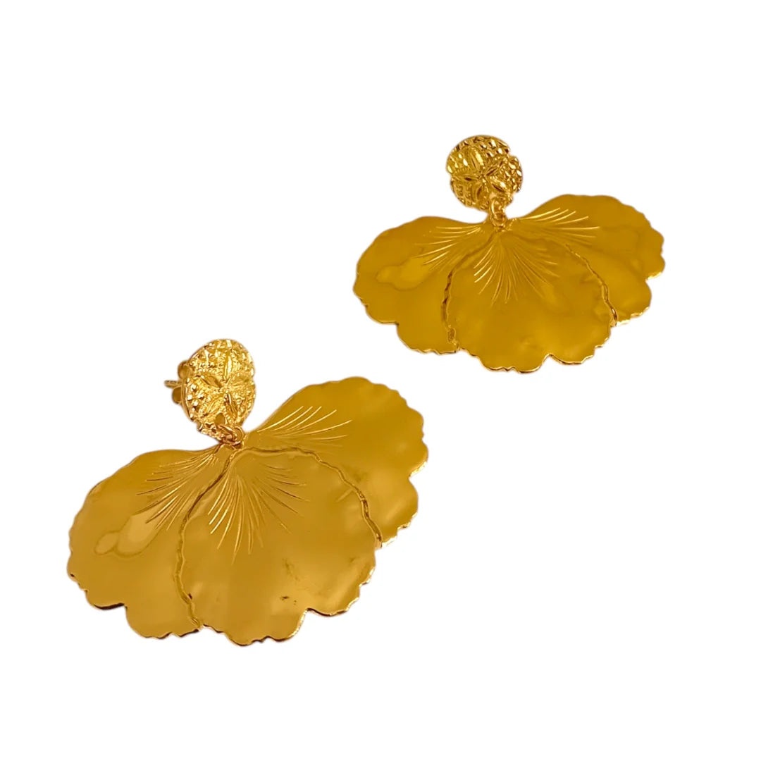 Boucles d’oreilles  Fleur d’or