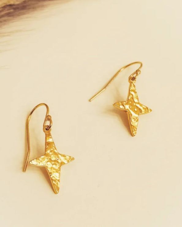 Boucles d’oreilles étoiles dorées