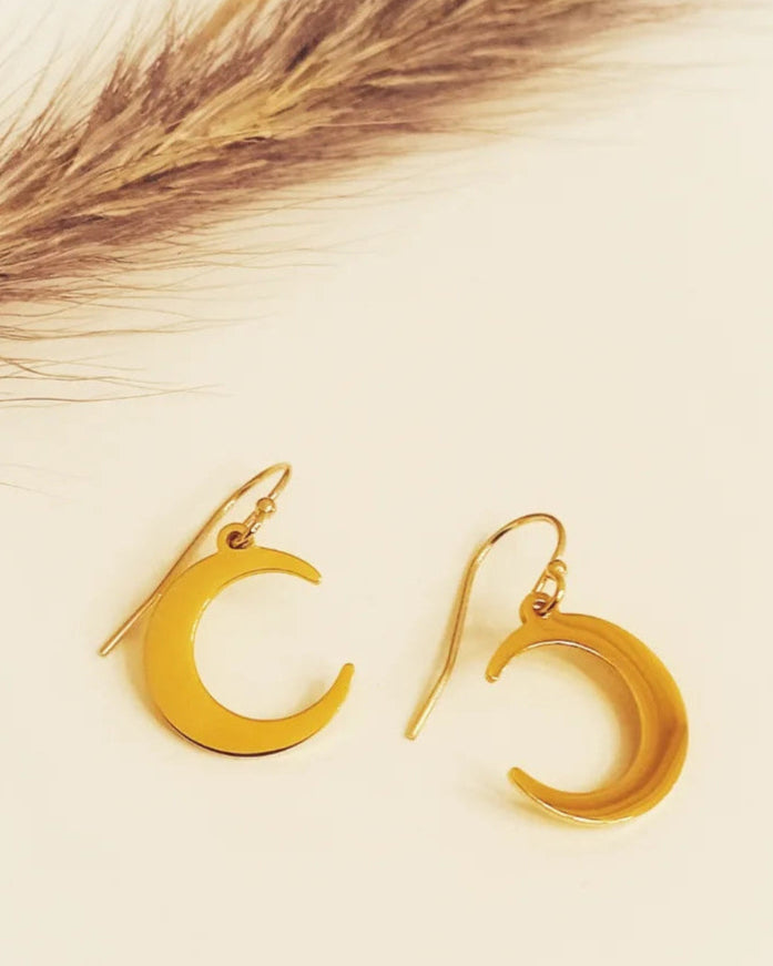 Boucles d’oreilles Lunes dorées