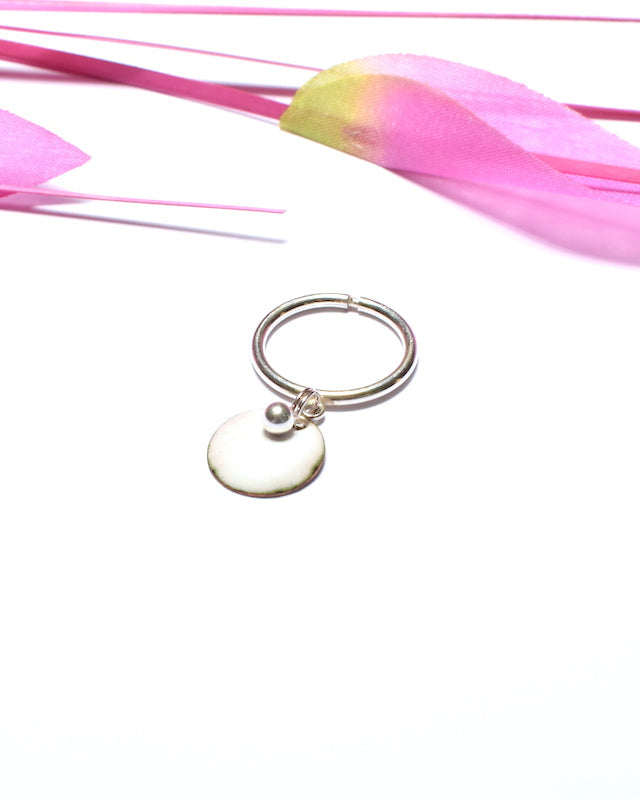 Bague Pampille Perlée Blanche  * Sur Commande *