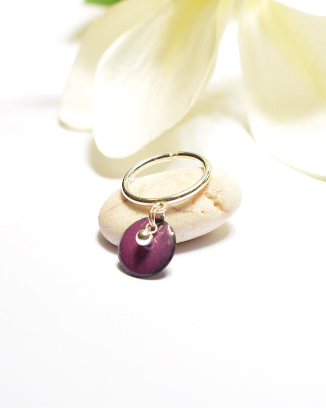 Bague "Pampille Perlée" Pourpre  * Sur Commande *