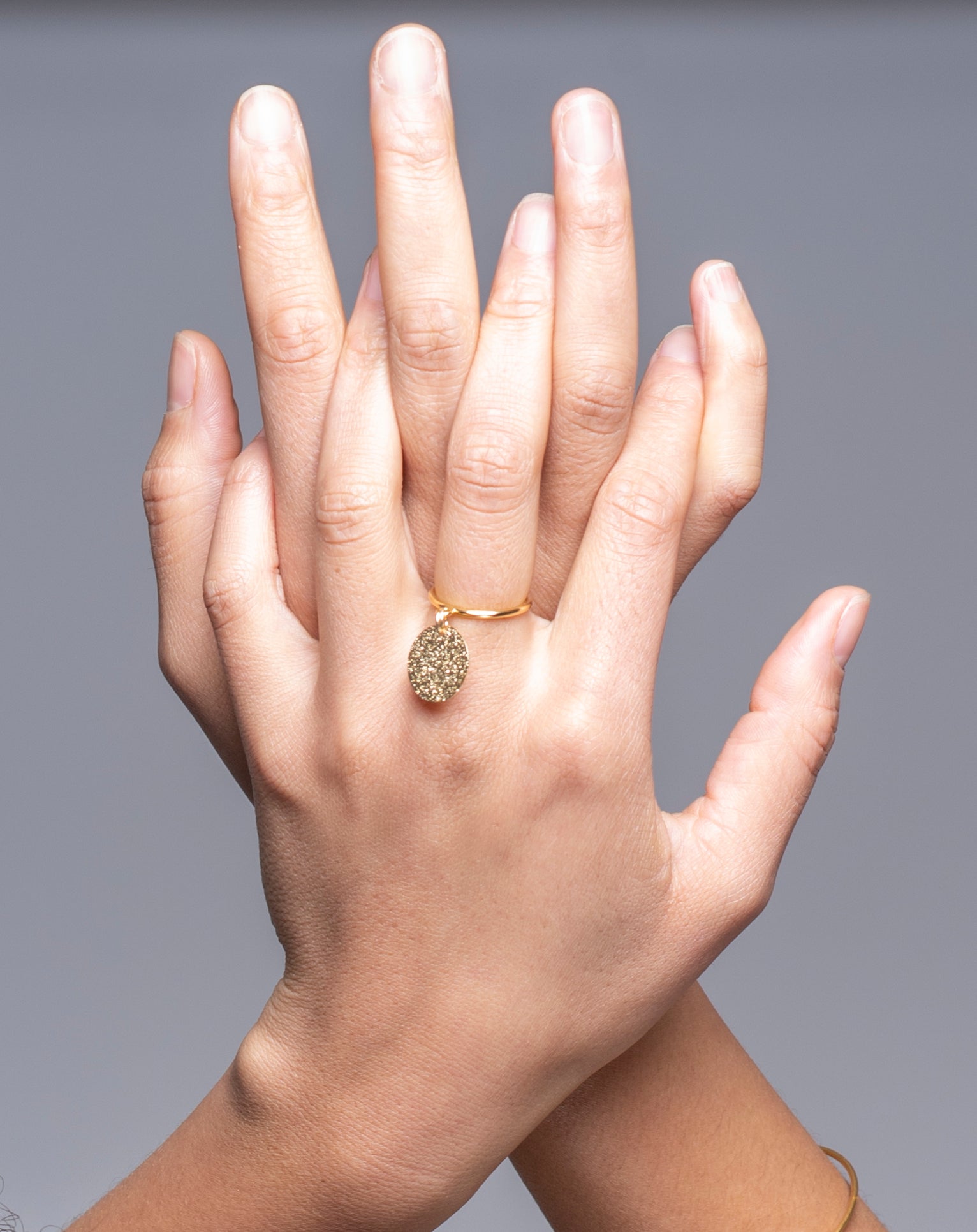 Bague Dorée Pampille Scintillante