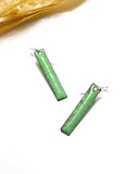 Boucles d'oreilles rectangles vertes