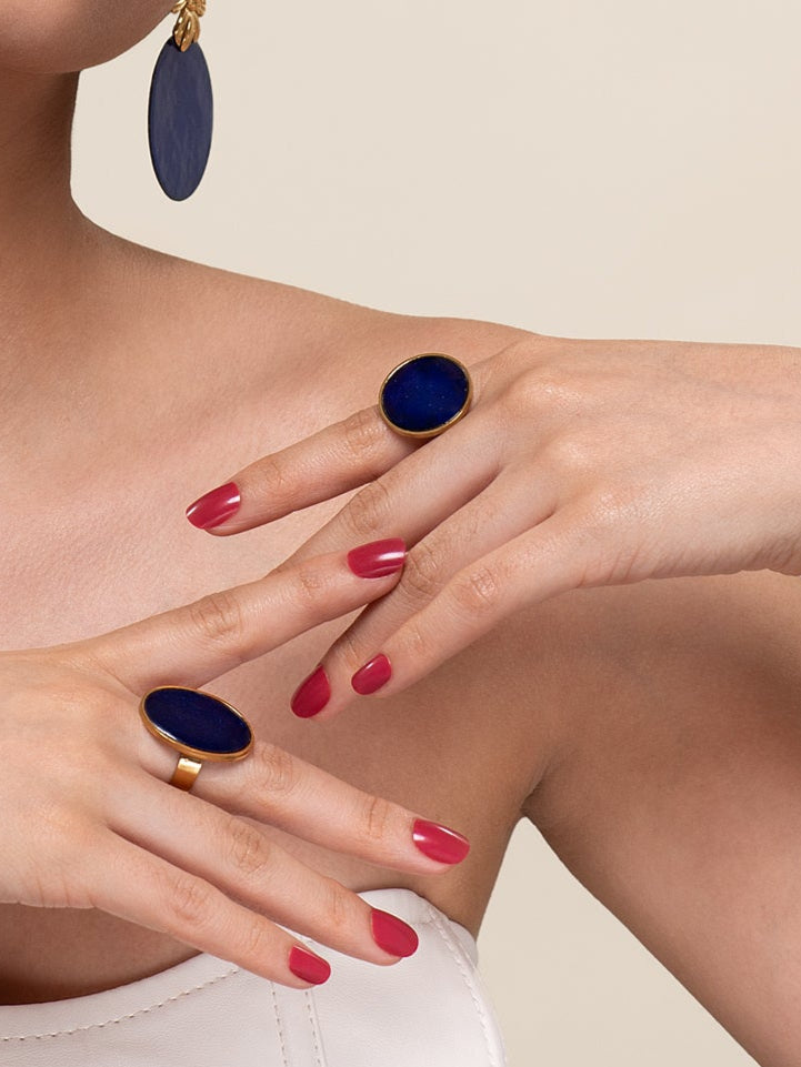 Bague ronde “Bleu Majestueux”