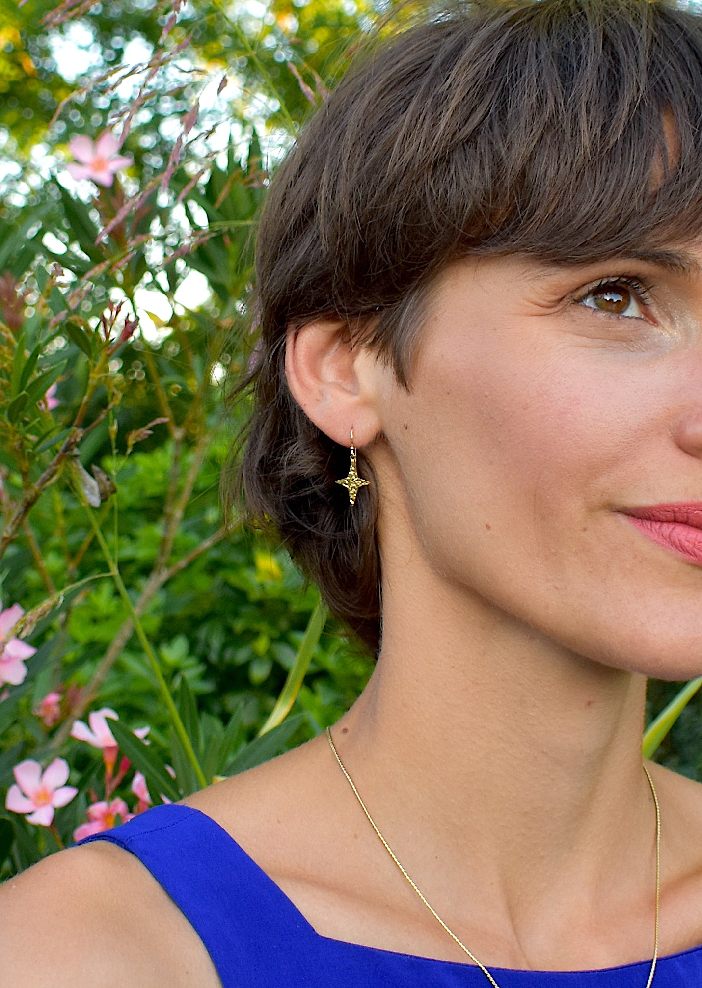 Boucles d’oreilles étoiles dorées