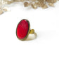 Bague ovale "rouge passion"
