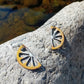 Boucles d'oreilles quartiers de Citron – Émail sur cuivre