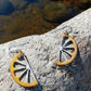 Boucles d'oreilles quartiers de Citron – Émail sur cuivre