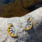 Boucles d'oreilles quartiers de Citron – Émail sur cuivre