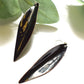 Boucles d’oreilles Feuilles Longues Noires  * Sur Commande *