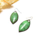 Boucles d’oreilles feuilles vertes - Émaux d’art sur métal