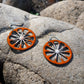 Boucles d'oreilles Orange Sanguine en Émail sur Cuivre – Bijou artisanal