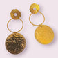 Boucles d’oreilles « Cascade d’Or » en acier inoxydable doré