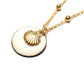 Collier petite médaille et petite coquille St Jacques
