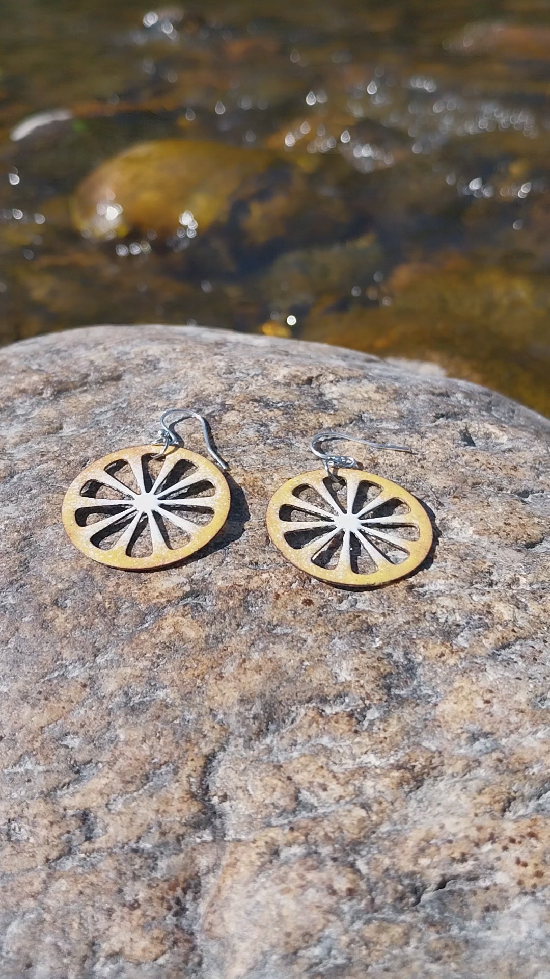 Boucles d'oreilles Citron en Émail sur Cuivre – Bijou artisanal français