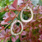 Boucles d'oreilles Halo Blanc en Émail sur Cuivre – Argent 925
