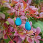 Boucles d’oreilles Petites Gouttes Turquoise en Émail sur Cuivre – Argent 925