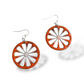 Boucles d'oreilles Orange Sanguine en Émail sur Cuivre – Bijou artisanal