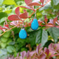 Boucles d’oreilles Petites Gouttes Turquoise en Émail sur Cuivre – Argent 925
