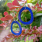 Boucles d'oreilles Halo bleu profond