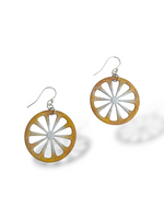 Boucles d'oreilles Citron en Émail sur Cuivre – Bijou artisanal français