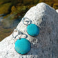 Garden Party Turquoise – Boucles d'oreilles artisanales en émail sur cuivre