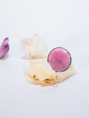 bague ronde rose