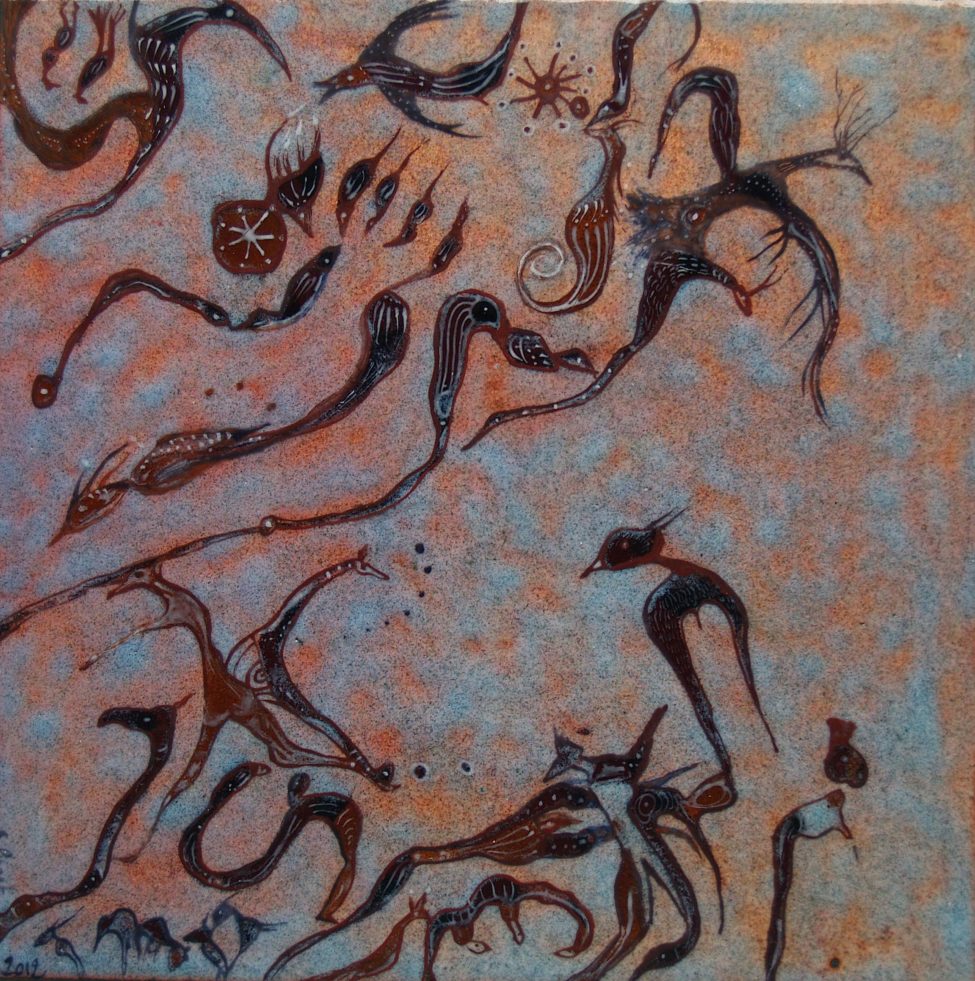 Tableau émail peint Bétarice Perget au fil d'émaux