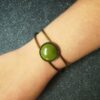 bracelet bonze émail vert olive