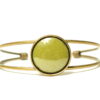 Bracelet vert olive et bronze ajustable