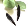 boucles d'oreilles feuilles longues fines noires