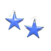 Boucles d'oreilles grandes étoiles bleu marine en émail